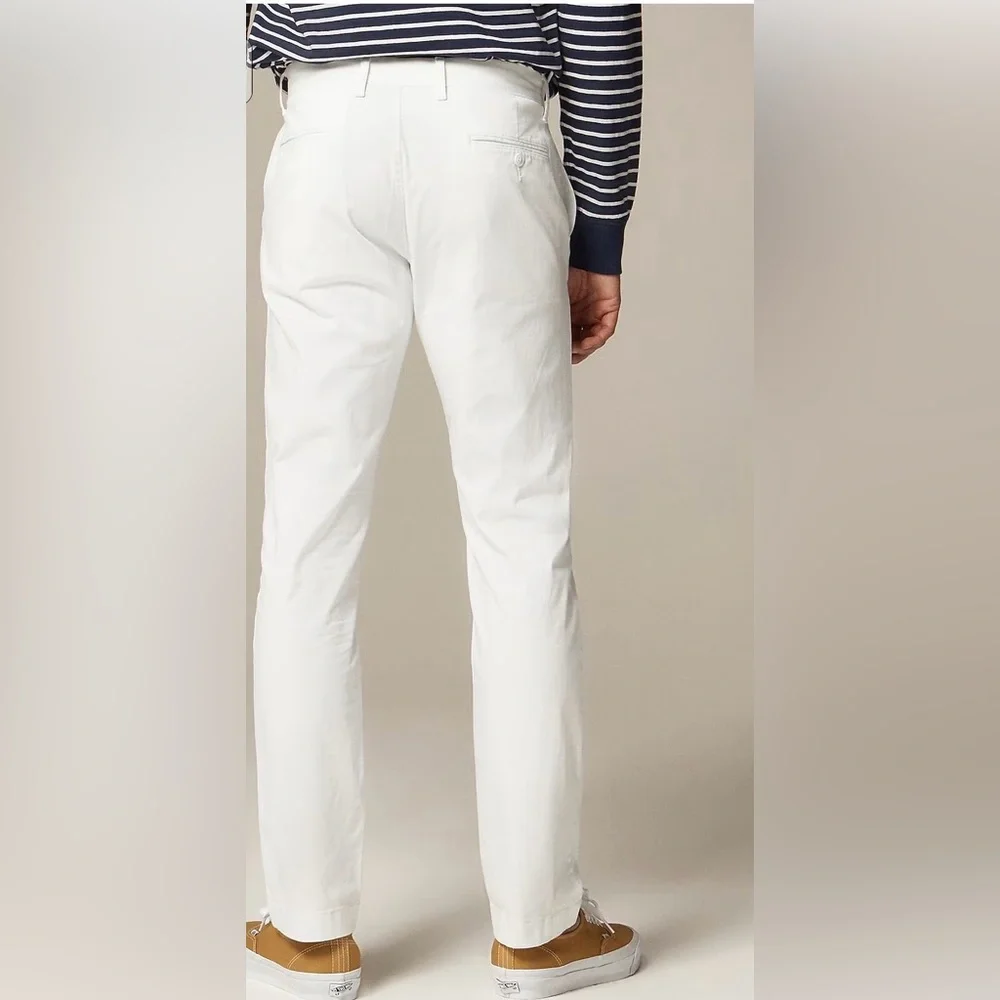 NWT‎ J.Crew Men’s Size 42x30 770 Straight Fit Stretch Chino Pants White